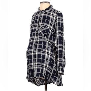 Motherhood Maternity Button Down Plaid Shirt